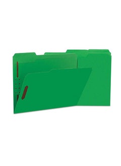 UNIVERSAL 13522 Deluxe Reinforced Top Tab Folders 2 Fasteners 1 3 Tab Letter Green (Box Of 50)  - Image 2