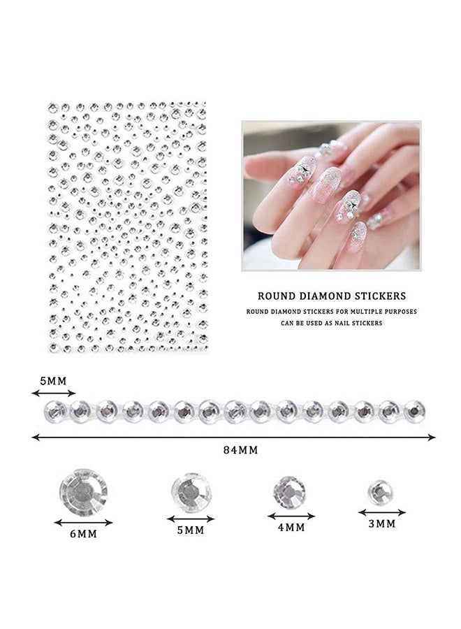 Peachjoy 2100 Pcs Rhinestone Stickers, Self Adhesive Crystal Glitter Diamond Art Gemstone Stickers for  Diy Nail Phone Case Decoration (Transparent 6pcs) - Image 4