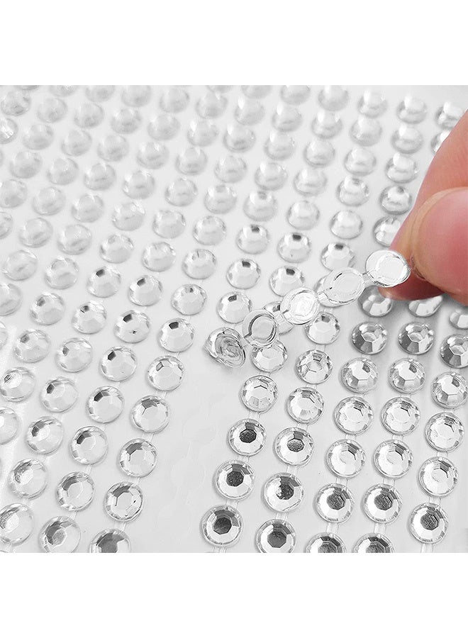 Peachjoy 2100 Pcs Rhinestone Stickers, Self Adhesive Crystal Glitter Diamond Art Gemstone Stickers for  Diy Nail Phone Case Decoration (Transparent 6pcs) - Image 2