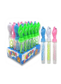 l'elefante 4 Pcs Dolphin Bubble Wand Set for Kids – Colorful Bubble Stick with Soap Solution – Outdoor Summer Toy Gift  - Image 2