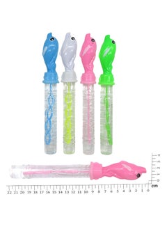 l'elefante 4 Pcs Dolphin Bubble Wand Set for Kids – Colorful Bubble Stick with Soap Solution – Outdoor Summer Toy Gift  - Image 3
