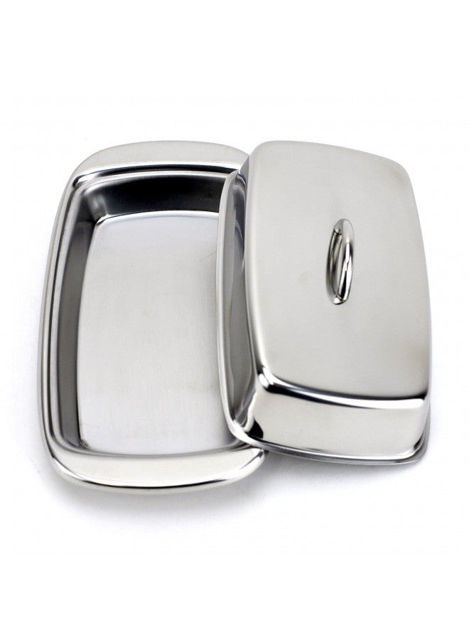 Cuisinox Stainless Steel Butter Dish with Lid, 4" x 7.5" - Image 4