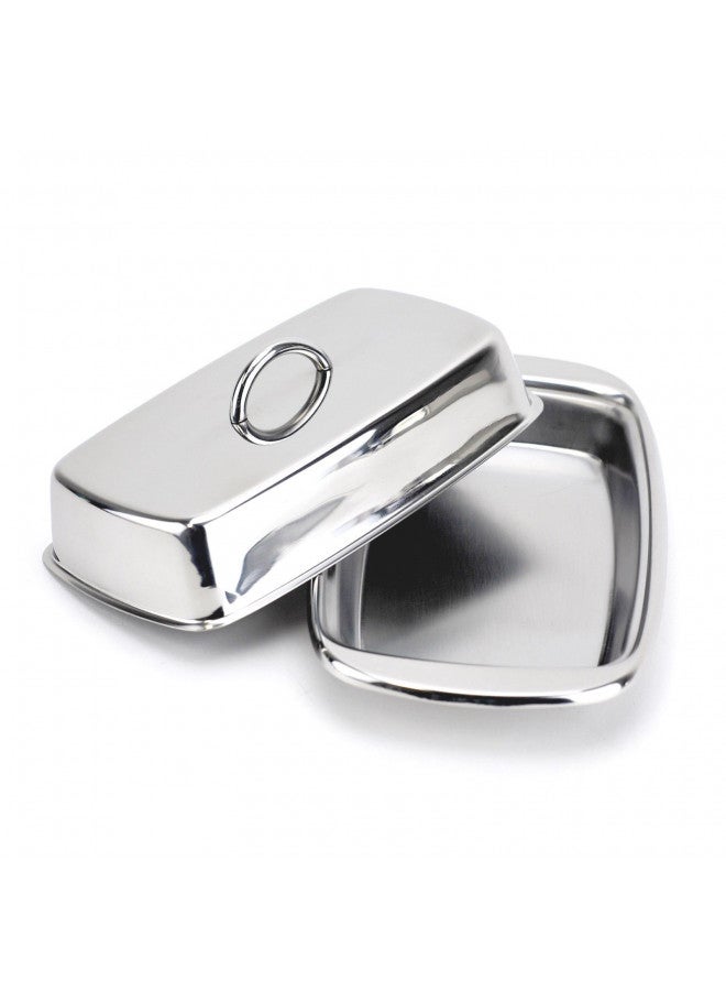 Cuisinox Stainless Steel Butter Dish with Lid, 4" x 7.5" - Image 3
