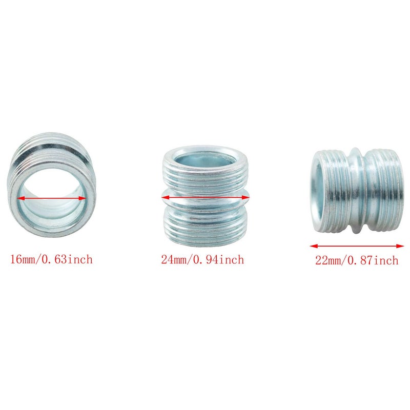 TAODAN 4PCS Bamboo Joint Pipe Double End Connector Nuts Blue Zinc 25.4mm Pipe with Washer Screws for Connecting Furniture Storage Shelf Bamboo Joint Pipes Steel Pipe Shelf Rods - Image 5