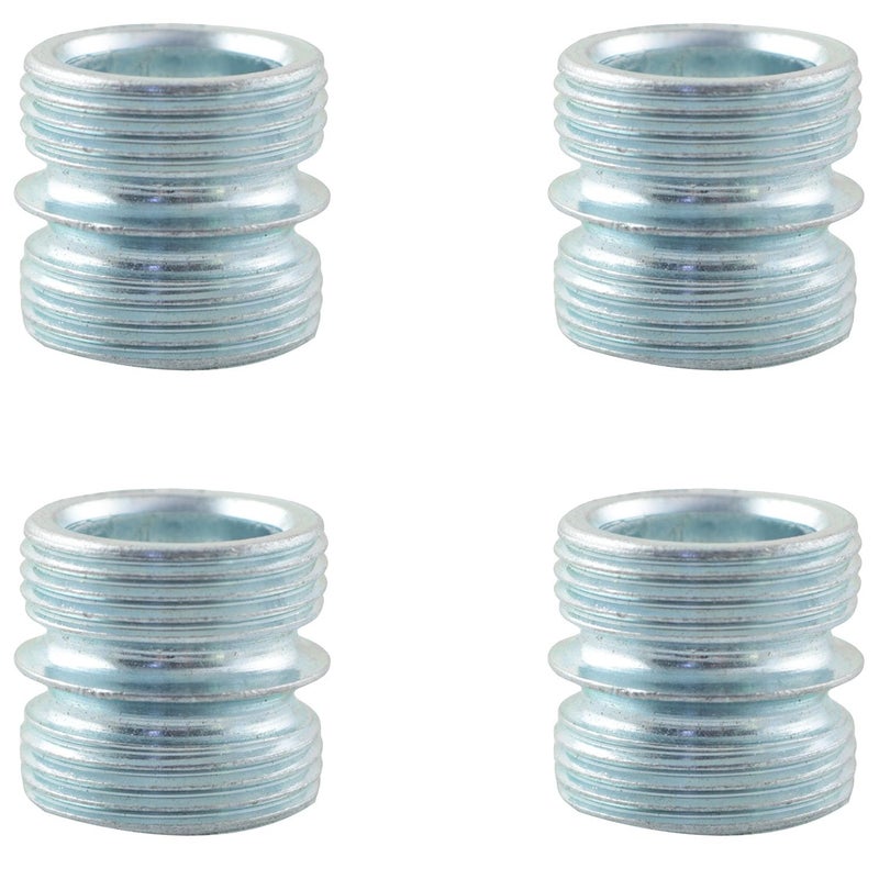 TAODAN 4PCS Bamboo Joint Pipe Double End Connector Nuts Blue Zinc 25.4mm Pipe with Washer Screws for Connecting Furniture Storage Shelf Bamboo Joint Pipes Steel Pipe Shelf Rods - Image 1
