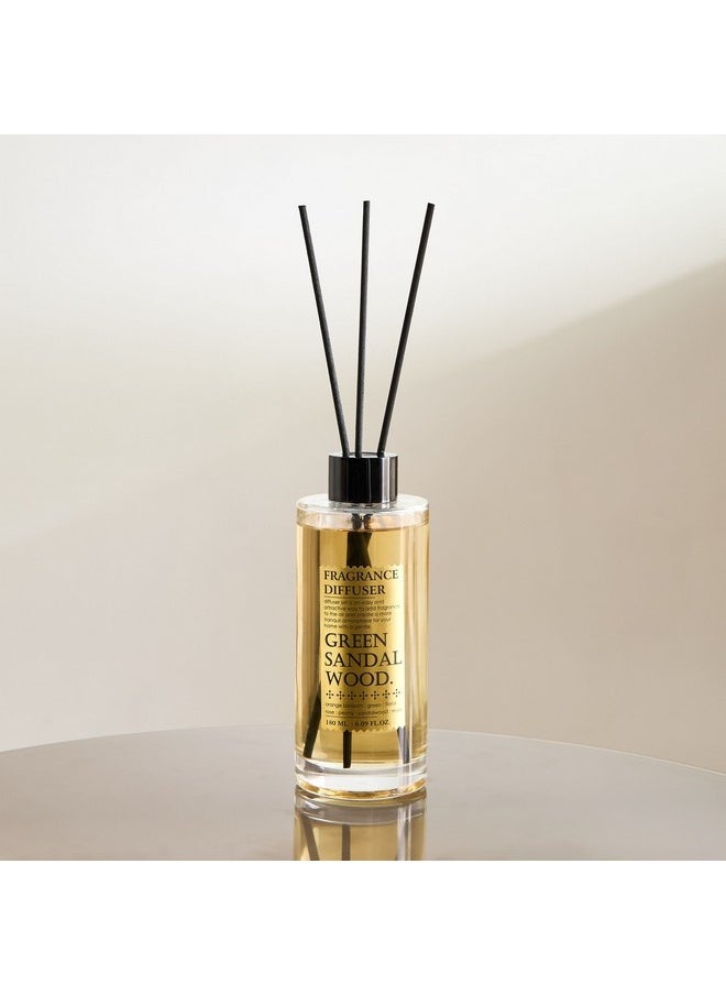 Home Box - Abbey Green Sandalwood Fragrance Reed Diffuser 180 ml - Image 1