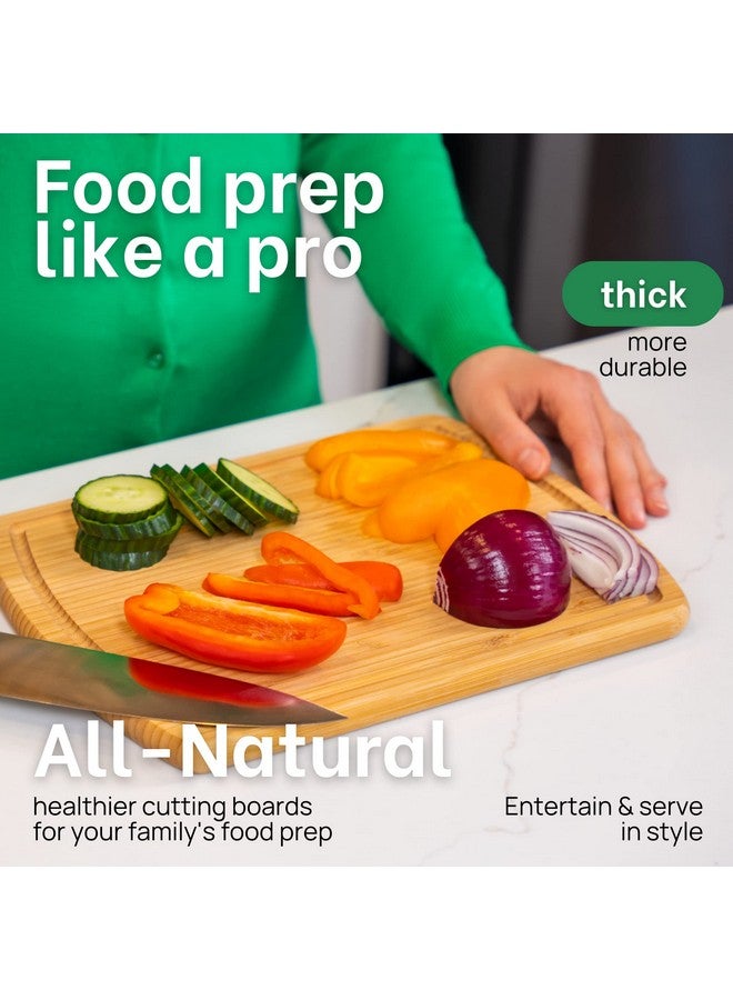 Greener Chef GREENER CHEF 12 Inch Bamboo Cutting Board with Lifetime Replacements - Small Wooden Chopping Board for Kitchen, Butcher Block, Meat, Veggies, and Charcuterie  - Image 5