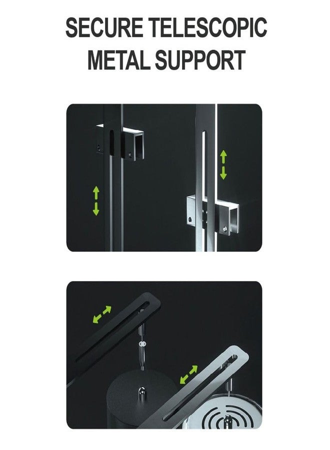 Chiffonade Adjustable Aluminum Aquarium Light Bracket - Universal Hanging Mount Holder for Fish Tank LED Lamps (Black) - Image 5