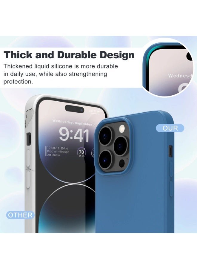 بورتوني جراب iPhone 16 Pro مصنوع من السيليكون السائل المضاد للخدش ومضاد لبصمات الأصابع وملمس حريري ناعم وغطاء واقٍ مقاوم للصدمات لهاتف Apple iPhone 16 Pro - Image 3