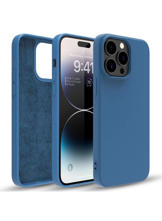 بورتوني جراب iPhone 16 Pro مصنوع من السيليكون السائل المضاد للخدش ومضاد لبصمات الأصابع وملمس حريري ناعم وغطاء واقٍ مقاوم للصدمات لهاتف Apple iPhone 16 Pro - Image 1