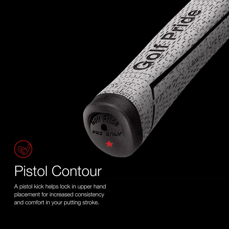 Golf Pride Pro Only Cord Golf Grip - Putter Grip with Rubber & Brushed Cotton Cord - Firm Feel for Maximum Feedback - Red Star - Pistol - Image 4