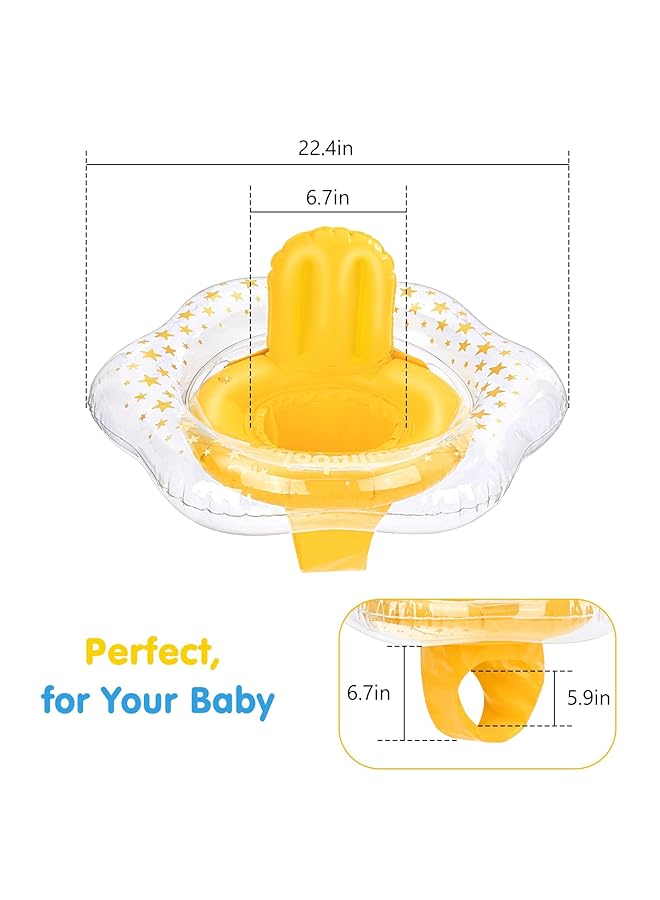 KASTWAVE Baby Swimming Float Inflatable Safety Seat With No Flip Design Thickened Comfort Pool Floatie For Infant Toddler 0 6 Years Old 6 22 Kg Weight Capacity Yellow - Image 4