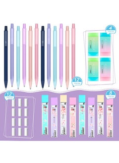 36 Pcs Mechanical Pencil Set, 12 Pcs Pastel Cute Mechanical Pencils 0.5 Mm 0.7 Mm With 8 Tubes Hb Resin Refills, 4 Pcs Erasers And 12 Pcs Cap Eraser Refills For Kids Girls Writing(0.5 Mm, 0.7 Mm) - pzsku/ZCCD61C5D4105D3FF13ABZ/45/_/1731922542/9d974925-196d-482b-a667-02f61780a128