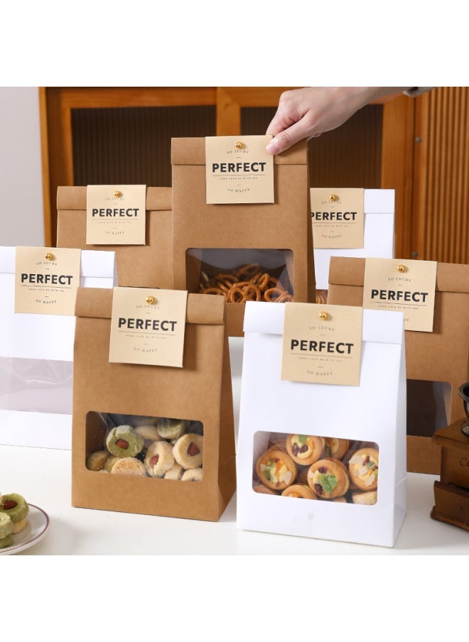 Kraft Paper Packaging Bag Biscuits Snowflake Crisp Glutinous Rice Boat Cookies Candy Nougat Toffee Food Box Baking-Specifications - Image 4