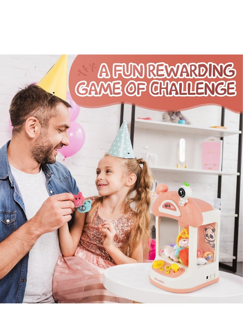 Excefore Machine for Kids, Electronic Pink Cool Fun Things Small Toys, Mini Claw Machine Vending Machines Candy Grabber, Suitable for Birthday Gifts for Kids - Image 2