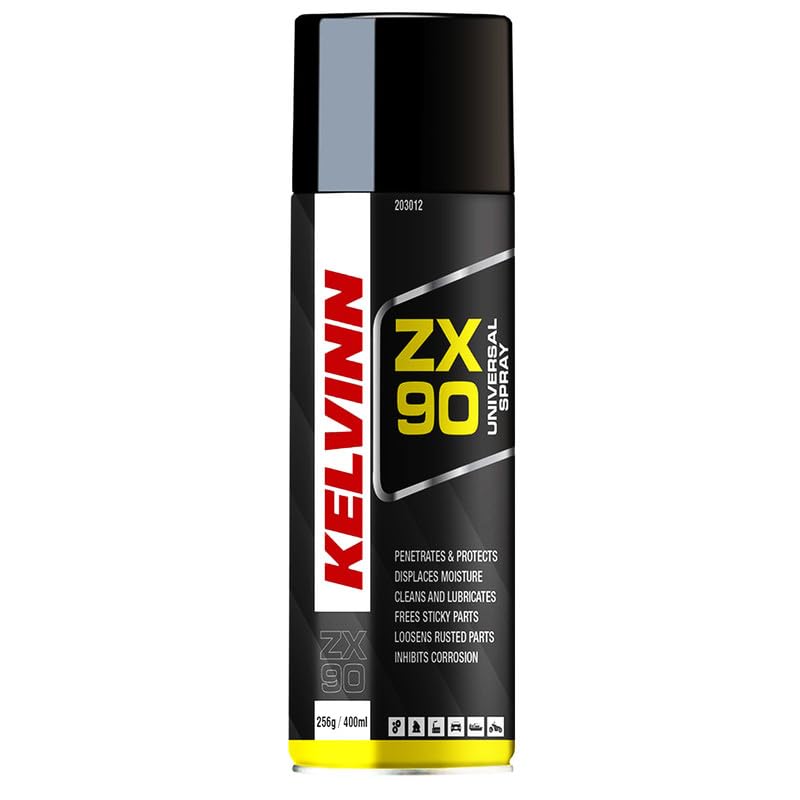 KELVINN ZX90 Universal Spray 400ml, Multi Purpose Lubricant Rust Remover Metal Cleaner Surface Protector, Stops Squeaks Frees Stuck Parts Corrosion Protection for Home Automotive Industrial Use - Image 1