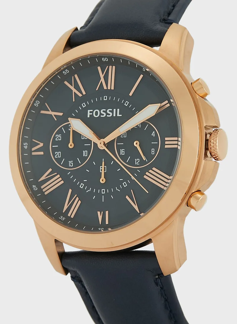 FOSSIL Fs4835Ie Leather Strap Analog Watch