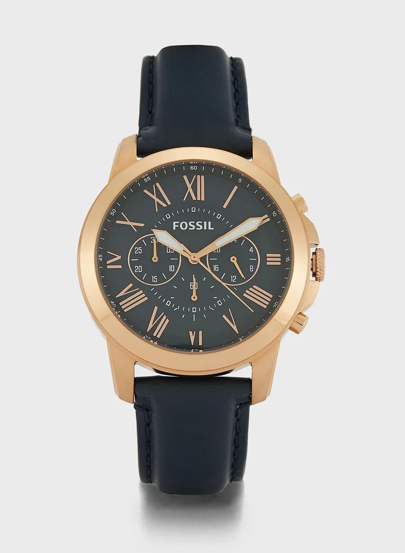 FOSSIL Fs4835Ie Leather Strap Analog Watch