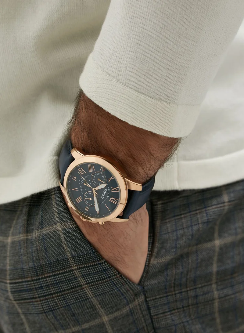 FOSSIL Fs4835Ie Leather Strap Analog Watch