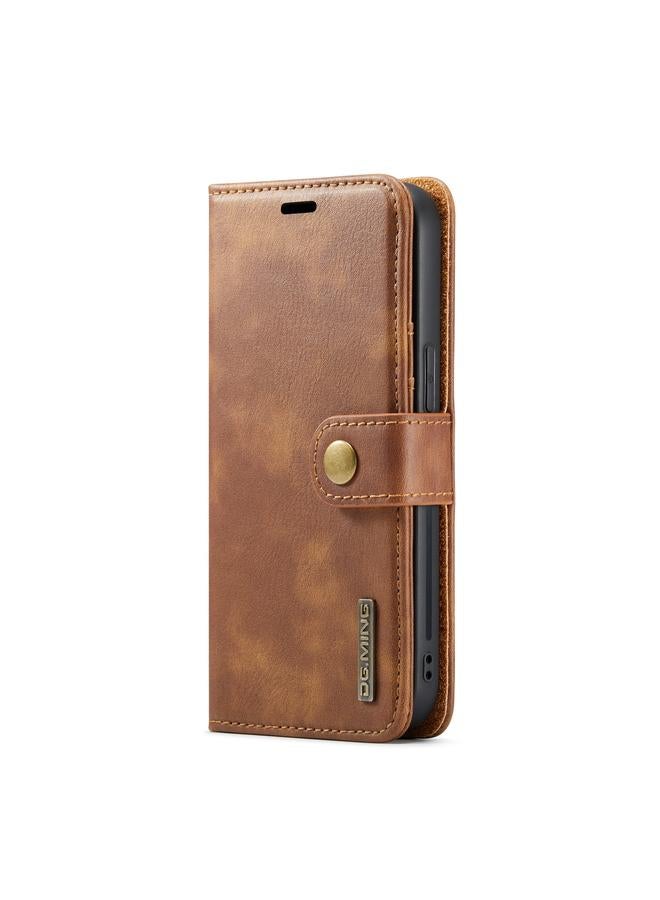 Dg Ming Case For iPhone 14 Plus Crazy Horse Texture Detachable Magnetic Leather Case - Image 2