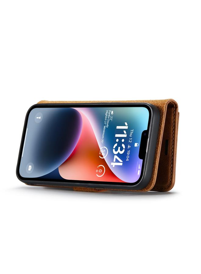 Dg Ming Case For iPhone 14 Plus Crazy Horse Texture Detachable Magnetic Leather Case - Image 5