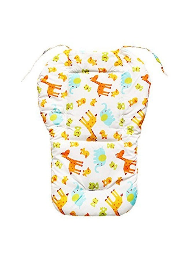 Vinnatsu Baby High Chair Cushion, Soft And Comfortable Cotton Baby Dining Chair Cushion, Cotton Baby Stroller Cushion Pad, Colored Pattern Design Baby Carriage Non Slip Cushion, Car Seat Pad, Red Giraffe Pattern  - Image 5