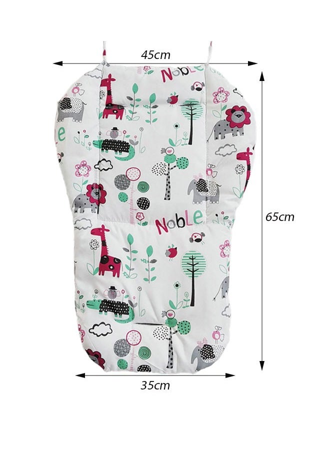 Vinnatsu Baby High Chair Cushion, Soft And Comfortable Cotton Baby Dining Chair Cushion, Cotton Baby Stroller Cushion Pad, Colored Pattern Design Baby Carriage Non Slip Cushion, Car Seat Pad, Red Giraffe Pattern  - Image 2