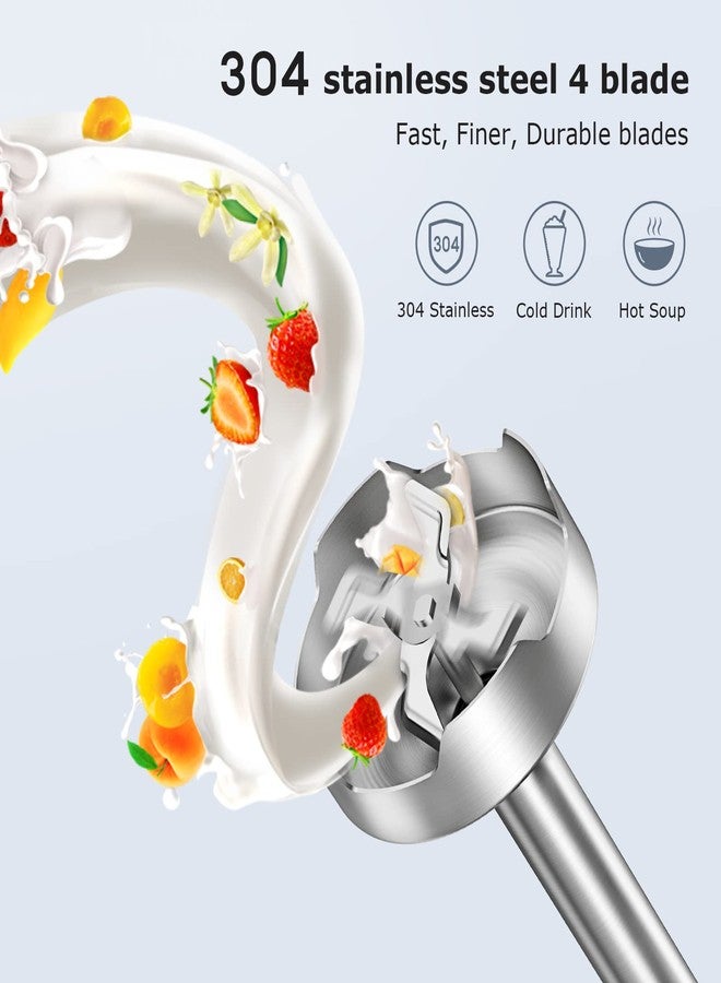 FRESKO Immersion Handheld Blender 500W with 700ml Beaker, 12-Speed & Turbo Mode Hand Blender Stick, 304 Stainless Steel Blades - Image 3