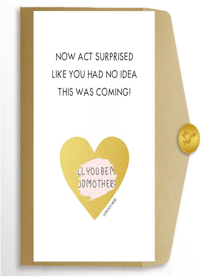 Goroar Funny Godmother Proposal Scratch Off Card, Scratch Off Will You Be My Godmother Card, Now Act Surprised Godmother Request - Image 1