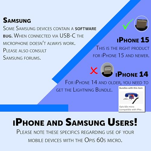 Opis Technology Opis 60s Micro: Retro Mobile Phone Handset and USB-C/Jack Handset for iPhone 15+ and Android (Blue) - Image 5