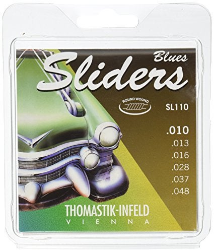 Thomastik-Infeld SL 110 Blues Sliders Round Wound Electric Guitar String Set, Natural,SL110 - Image 3