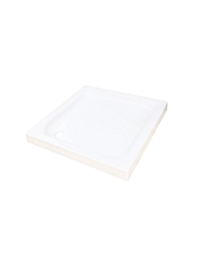 milano Danube Home Ceramic Square Shower Tray, Ceramic Modern Slip Resistant Bathtub Shower Tray, Base And Pan L 80 x W 80 Cm White - Image 2