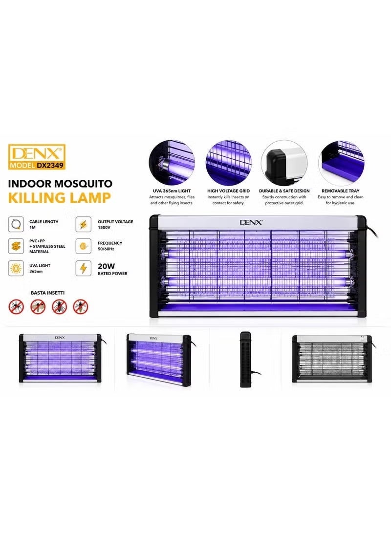 Denx DX2349 20W Electric Bug Zapper Indoor Mosquito Killing Lamp with UVA Light - Image 2
