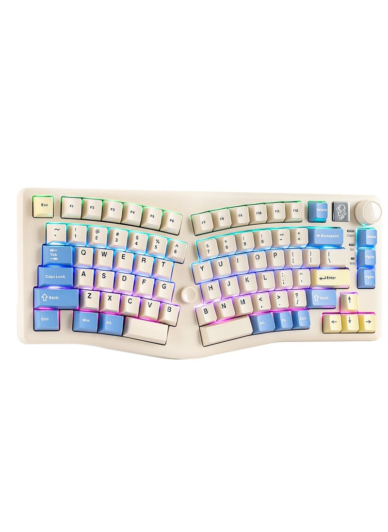 Leobog - A75 Alice Layout Wireless Mechanical Gaming Keyboard, Knob and Joystick Design, RGB Backlighting, 4000mAh Battery, 3-Mode Connectivity Cherry Profile Double-shot PBT Keycaps - Image 1