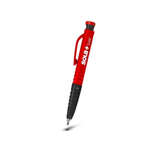 SOLA قلم بناء SOLA TLM2 لتحديد الثقوب العميقة مع شSharpener مدمج، قلم خشبي ذو طرف طويل، قلم متعدد الاستخدامات من الجرافيت - Image 1