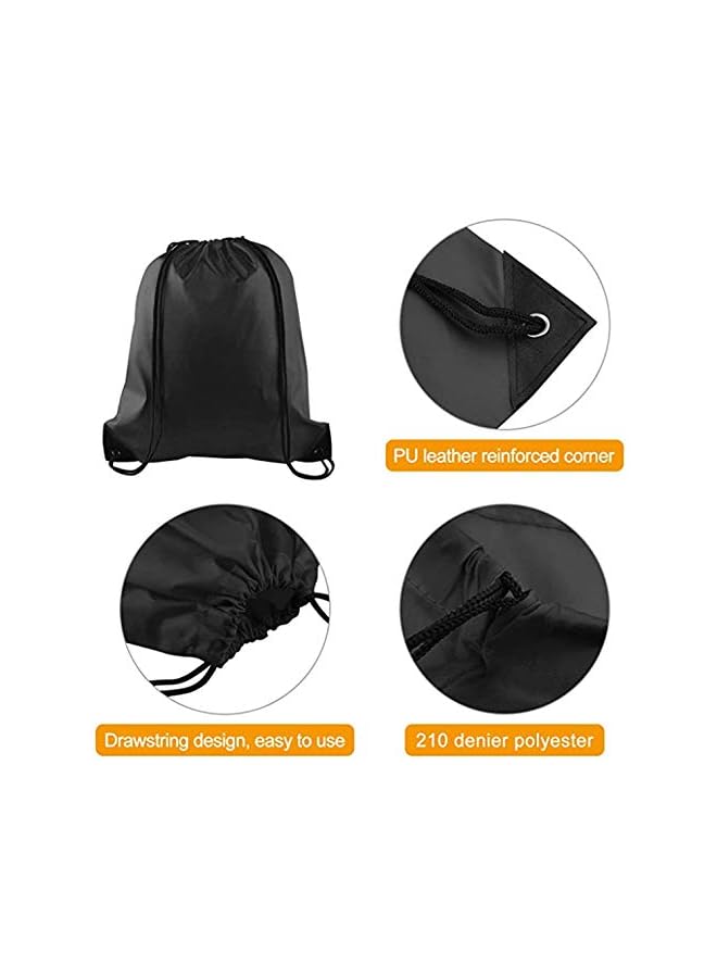 SHOWAY 2 Pack Drawstring Backpack Bag Tote Sack Bag Cinch Gym Bags for Gym Sport or Travel Storage  - Image 3