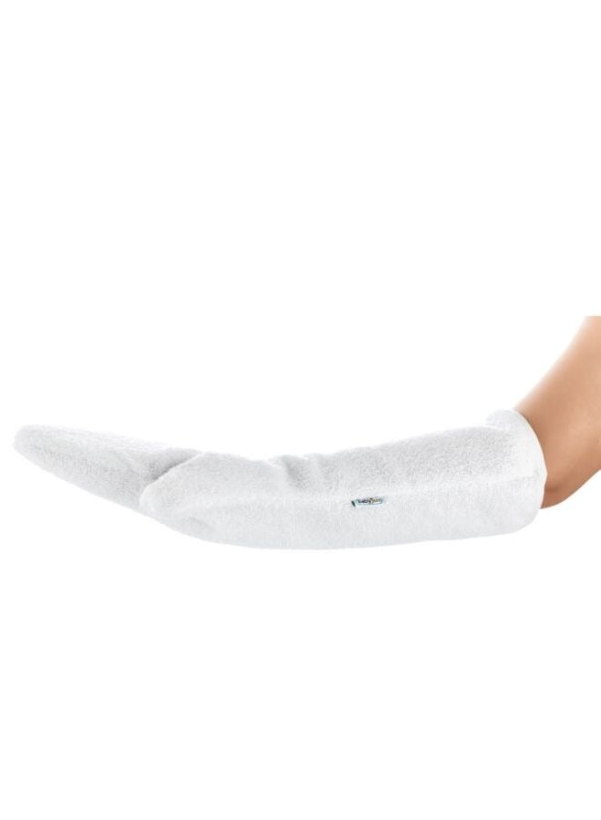 BabyJem Babyjem Baby Soft Cotton Towel Wash | Glove with Double-Sided Sponge | Newborn, White, 0 Months+ | Sensitive Skin, Head Support, Practical | Soft Material, Double-Sided Usable Glove  - Image 1