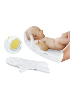 BabyJem Babyjem Baby Soft Cotton Towel Wash | Glove with Double-Sided Sponge | Newborn, White, 0 Months+ | Sensitive Skin, Head Support, Practical | Soft Material, Double-Sided Usable Glove  - Image 5