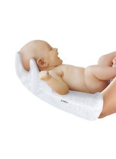 BabyJem Babyjem Baby Soft Cotton Towel Wash | Glove with Double-Sided Sponge | Newborn, White, 0 Months+ | Sensitive Skin, Head Support, Practical | Soft Material, Double-Sided Usable Glove  - Image 2