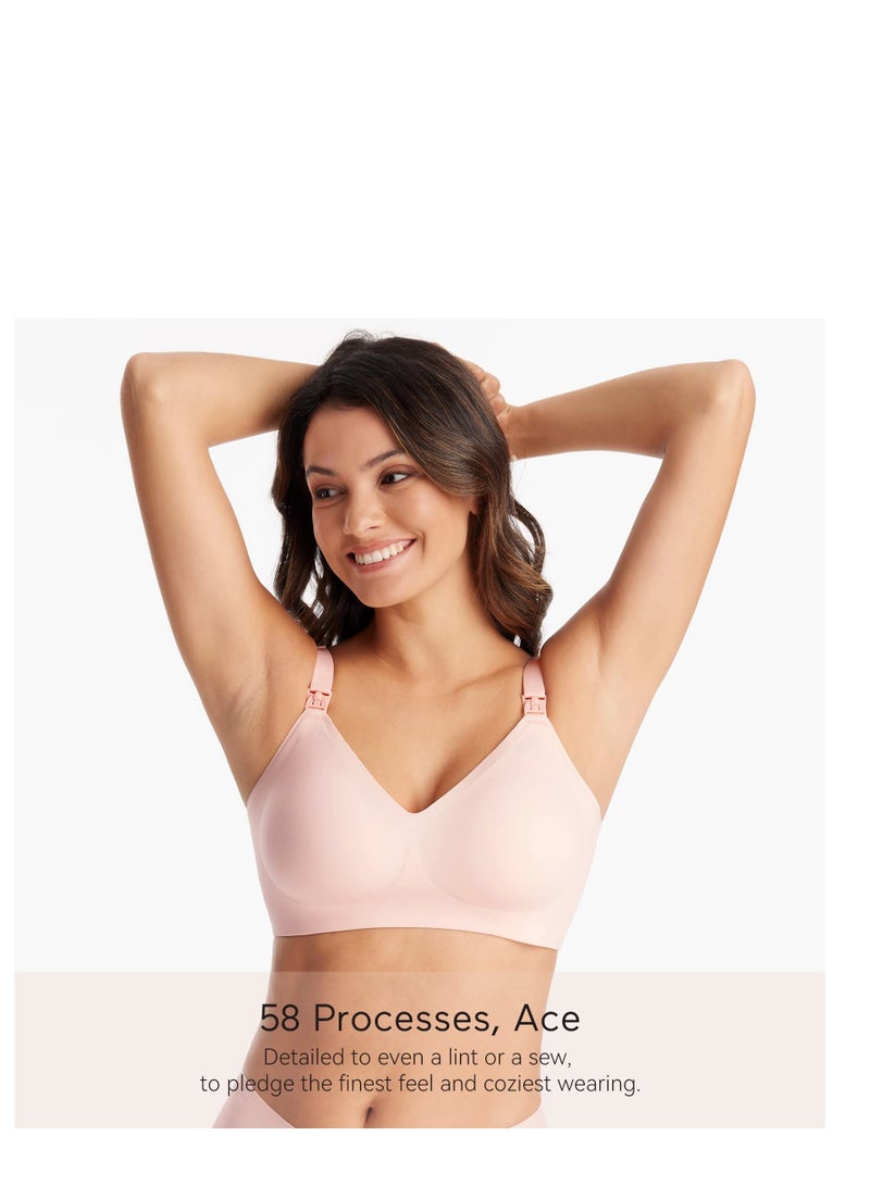 Excefore حمالات صدر للرضاعة، حمالة صدر مريحة للغاية بدون درزات، حمالة نوم للحمل، حمالة صدر للحمل بدون سلك، تحافظ على الشكل الطبيعي (م) - Image 2