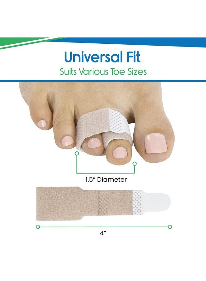 ViveSole Broken Toe Wrap (4 Pack) - Hammer Toe Corrector-Compression Cushion for Women, Men and Seniors-Reusable and Soft Big Crooked Toe Splint - Overlapping Pain Relief Separator Bandage, Nylon - Image 4
