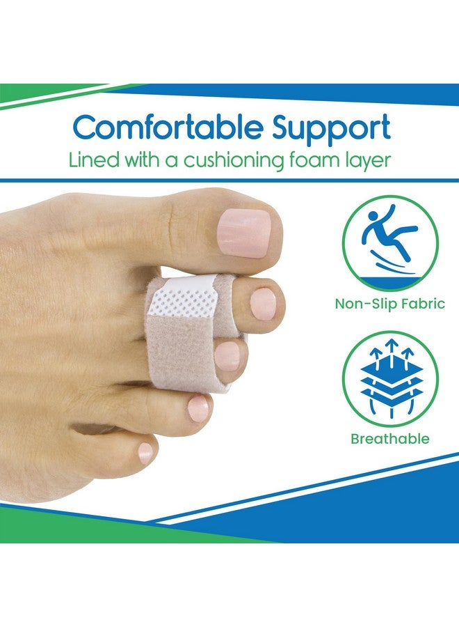 ViveSole Broken Toe Wrap (4 Pack) - Hammer Toe Corrector-Compression Cushion for Women, Men and Seniors-Reusable and Soft Big Crooked Toe Splint - Overlapping Pain Relief Separator Bandage, Nylon - Image 5