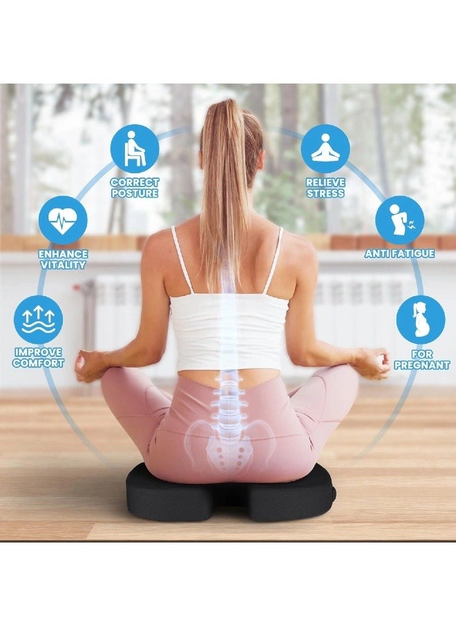 oldlaiben - Seat Cushion - Memory Foam Cushion for Office Chair, Car Seat, Airplane, Bleacher - Sciatica & Hip & Coccyx Pain Relief Desk Chair Cushion for Long Sitting Office Workers, Car Drivers - Image 1