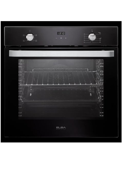 Built in Gas Oven 8 Functions With Fan and Gas Grill - Width 60 cm Net Capacity 65 Liter -Black Glass EL10XLBFG