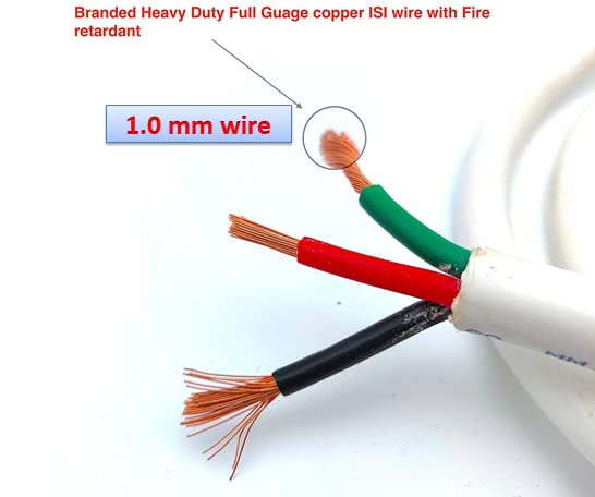 BRUK Bruk Extension Board with Long 1 SQMM 3 COR Wire Indicator Fuse 6A Switch 2 and Socket 2 Topin Socket 2 Combined Board 6A Small Plug 5 Meter Wire  - Image 3