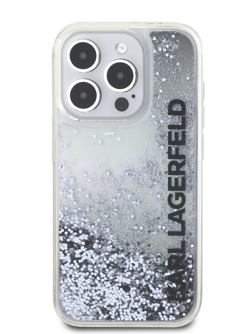 Karl Lagerfeld iPhone 16 Pro Max Case Liquid Glitter Gradient Hard Cover / Drop & Bumper Protection / Easy Snap-On / Slim Profile