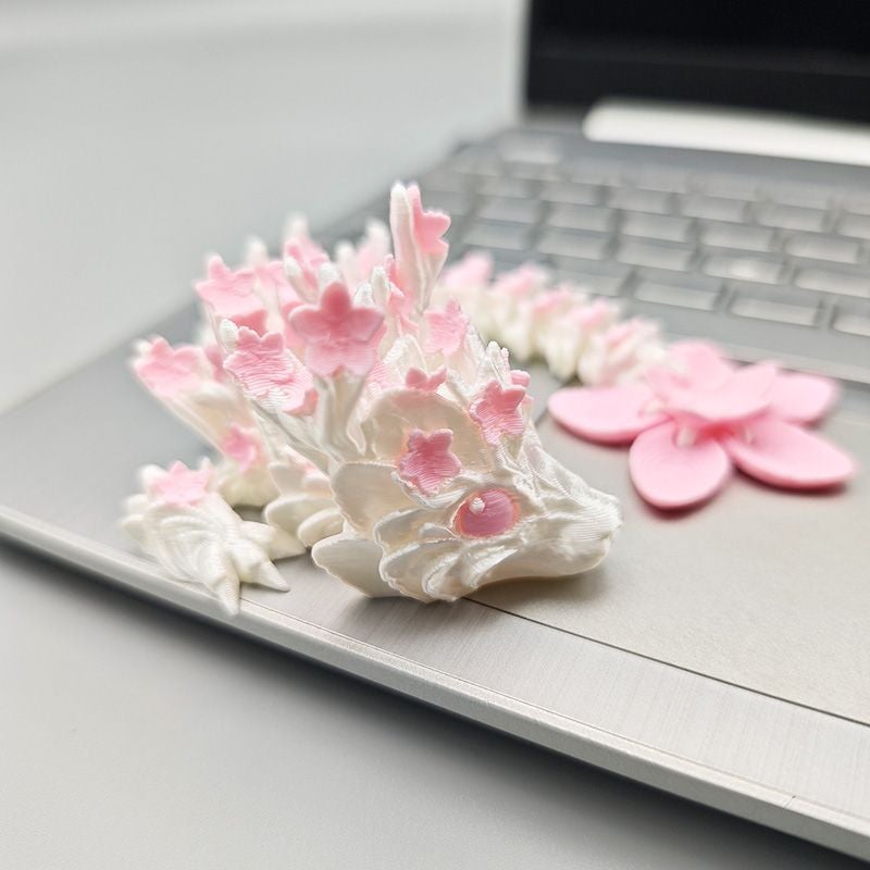 3D Printed Sakura Dragon Toy, Movable Joints, Animal Figurine, PLA Material, Gift - Image 3