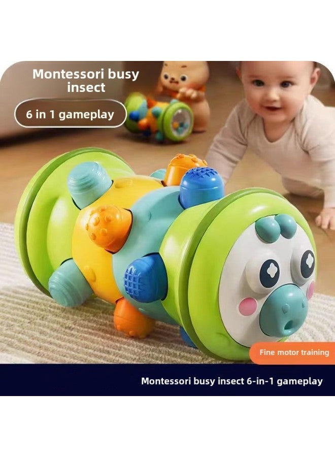 Funny Roller Caterpillar Pressing Early Education Educational Exercise Finger Grasping Crawling Training Infant Toys-Color:Roller Caterpillar [pink]  - Image 2