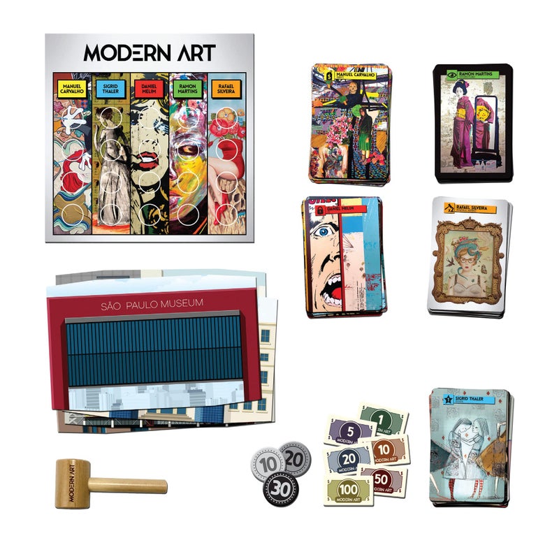 CMON Modern Art Board Game | Art Museum Auction Strategy Game | A Competitive Game of Prediction | Great for Game Night with Adults | Ages 14+ | 3-5 Players | Average Playtime 45 Minutes | Made - Image 3