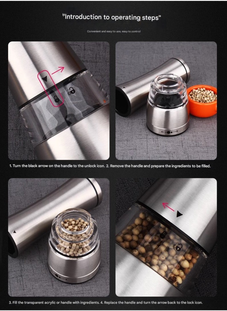 MHD Manual Stainless Steel Pepper Grinder High Style  - Image 5